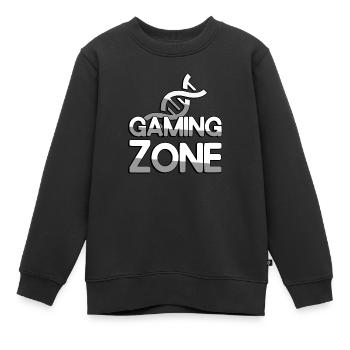 GAMING ZONE + DNA - Gaming - Kinder Premium Organic Sweatshirt - Schwarz - Vorne - AI Model Kid Female (0cm)