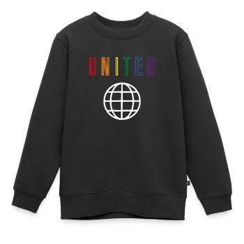 United - Hollow - Front only - Kinder Premium Organic Sweatshirt - Schwarz - Vorne - AI Model Kid Female (0cm)