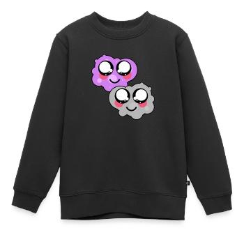 Kawaii - MÉTÉORES - Sweat Premium enfant bio - noir - Devant - AI Model Kid Female (0cm)
