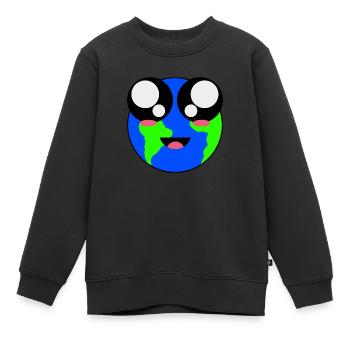 Kawaii - TERRE - Sweat Premium enfant bio - noir - Devant - AI Model Kid Female (0cm)