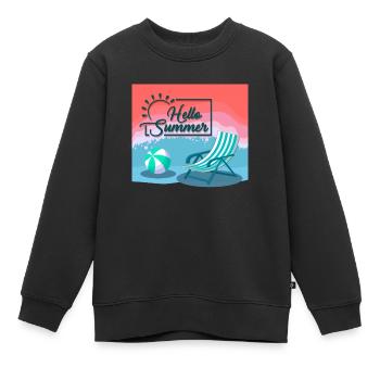 Hallo Sommer, Hallo Sommer - Kinder Premium Organic Sweatshirt - Schwarz - Vorne - AI Model Kid Female (0cm)