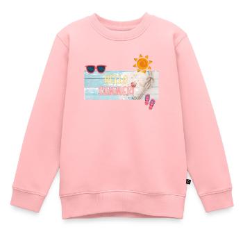 Hallo Sommer, Hallo Sommer - Kinder Premium Organic Sweatshirt - Rosa - Vorne - AI Model Kid Female (0cm)