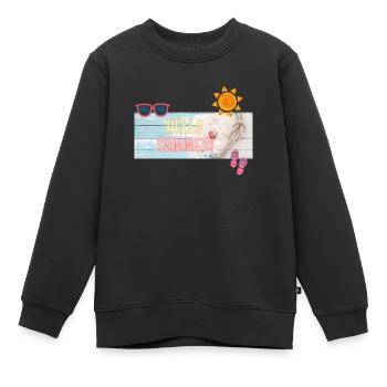 Hallo Sommer, Hallo Sommer - Kinder Premium Organic Sweatshirt - Schwarz - Vorne - AI Model Kid Female (0cm)