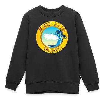 offene Stelle - Kinder Premium Organic Sweatshirt - Schwarz - Vorne - AI Model Kid Female (0cm)
