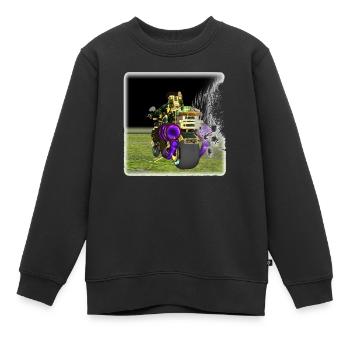 Steam Pro Biker - Game Over - Kinder Premium Organic Sweatshirt - Schwarz - Vorne - AI Model Kid Female (0cm)