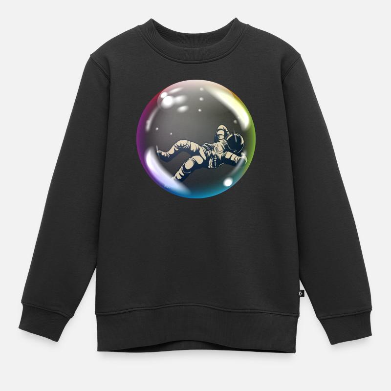 Astronaut - Kinder Premium Organic Sweatshirt - Schwarz