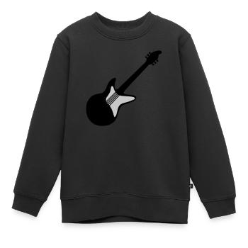 Elektrogitarre Gitarrist Gitarre spielen - Kinder Premium Organic Sweatshirt - Schwarz - Vorne - AI Model Kid Female (0cm)