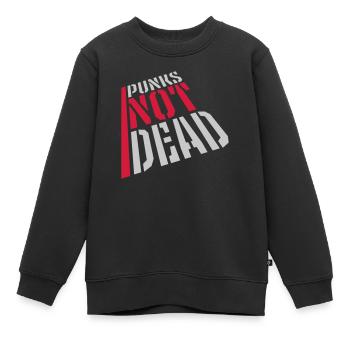 punks pas mort citation - Sweat Premium enfant bio - noir - Devant - AI Model Kid Female (0cm)