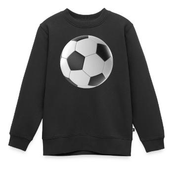 Fußball 3D Soccer Ball - Kinder Premium Organic Sweatshirt - Schwarz - Vorne - AI Model Kid Female (0cm)