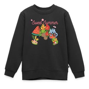 Sweet Summer - Kinder Premium Organic Sweatshirt - Schwarz - Vorne - AI Model Kid Female (0cm)