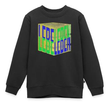 Lebe Dein Leben - Würfel - Kinder Premium Organic Sweatshirt - Schwarz - Vorne - AI Model Kid Female (0cm)