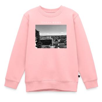 LUXURY - ITALIA - Kinder Premium Organic Sweatshirt - Rosa - Vorne - AI Model Kid Female (0cm)