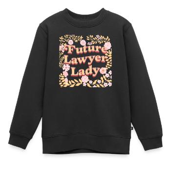 FUTURE AVOCATE LADY - Sweat Premium enfant bio - noir - Devant - AI Model Kid Female (0cm)