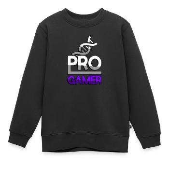 PRO GAMER (Lila) + DNA - Gaming - Kinder Premium Organic Sweatshirt - Schwarz - Vorne - AI Model Kid Female (0cm)