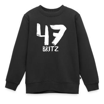 47 britz Berlin - Kinder Premium Organic Sweatshirt - Schwarz - Vorne - AI Model Kid Female (0cm)