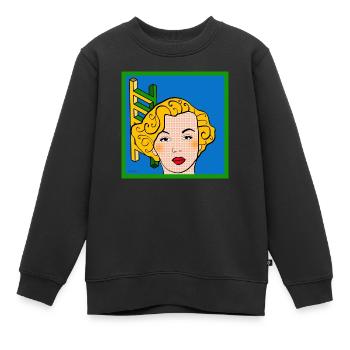 T-shirt Groovie Chick - Sweat Premium enfant bio - noir - Devant - AI Model Kid Female (0cm)