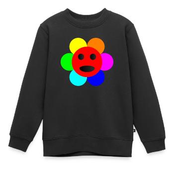 Psycho-Blume - Kinder Premium Organic Sweatshirt - Schwarz - Vorne - AI Model Kid Female (0cm)
