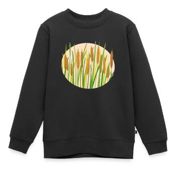 Tubular piston - pond - Kids Premium Organic Sweatshirt - black - Front - AI Model Kid Female (0cm)
