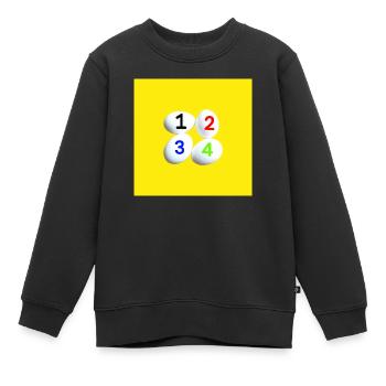 Oeufs avec des chiffres pour les enfants - Sweat Premium enfant bio - noir - Devant - AI Model Kid Female (0cm)