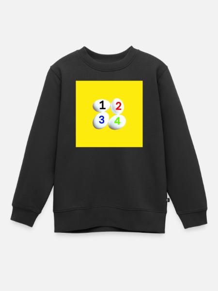 Oeufs avec des chiffres pour les enfants - Sweat Premium enfant bio - noir