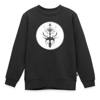 Mystic Collection ~ schwarzes Tattoo ~ n°3 - Kinder Premium Organic Sweatshirt - Schwarz - Vorne - AI Model Kid Female (0cm)