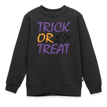 Trick or Treat Halloween - Kinder Premium Organic Sweatshirt - Schwarz - Vorne - AI Model Kid Female (0cm)