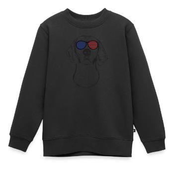 Amerikanischer Foxhound - Kinder Premium Organic Sweatshirt - Schwarz - Vorne - AI Model Kid Female (0cm)
