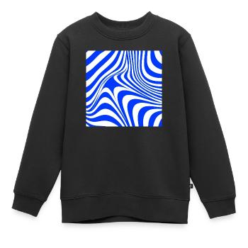 Blaue Meereswelle - Kinder Premium Organic Sweatshirt - Schwarz - Vorne - AI Model Kid Female (0cm)