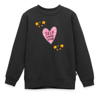 SELBSTLIEBE - Kinder Premium Organic Sweatshirt - Schwarz - Vorne - AI Model Kid Female (0cm)