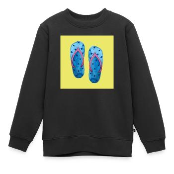 Sommer auf dem T-Shirt - Kinder Premium Organic Sweatshirt - Schwarz - Vorne - AI Model Kid Female (0cm)