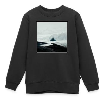 Einsame Landschaft - Kinder Premium Organic Sweatshirt - Schwarz - Vorne - AI Model Kid Female (0cm)
