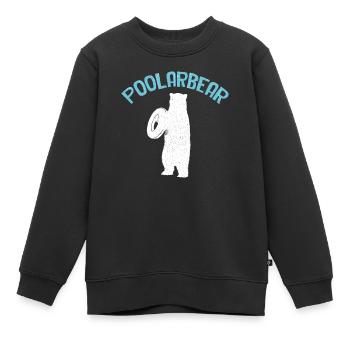 Pool Guy Cleaner Pool Service Poolarbear - Sweat Premium enfant bio - noir - Devant - AI Model Kid Female (0cm)