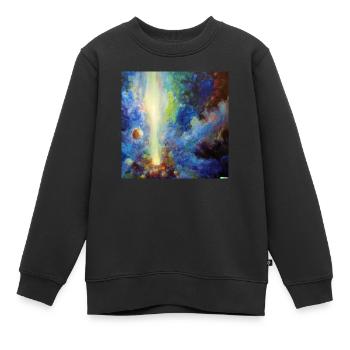 Weissen Loch im Weltraum - Kinder Premium Organic Sweatshirt - Schwarz - Vorne - AI Model Kid Female (0cm)
