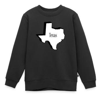 Texas State Outline Map in 3D - Kinder Premium Organic Sweatshirt - Schwarz - Vorne - AI Model Kid Female (0cm)