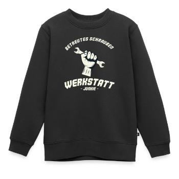 Betreutes Schrauben - Kinder Premium Organic Sweatshirt - Schwarz - Vorne - AI Model Kid Female (0cm)