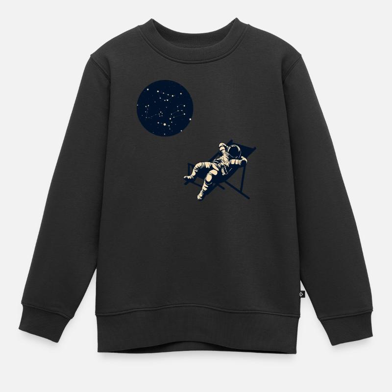 astronaute épuisé - Sweat Premium enfant bio - noir