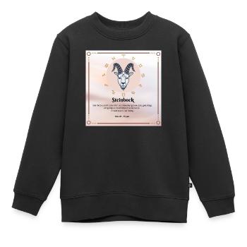 Zodiac Steinbock - Kinder Premium Organic Sweatshirt - Schwarz - Vorne - AI Model Kid Female (0cm)