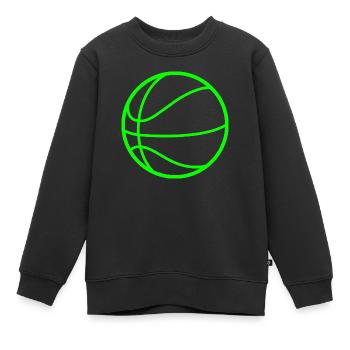 Basket-ball - Sweat Premium enfant bio - noir - Devant - AI Model Kid Female (0cm)