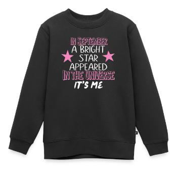 Queens are born in september - Sweat Premium enfant bio - noir - Devant - AI Model Kid Female (0cm)