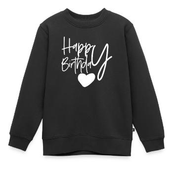 Happy birthday - Kinder Premium Organic Sweatshirt - Schwarz - Vorne - AI Model Kid Female (0cm)