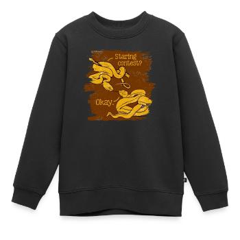 Banana Ball Python Herpetologist Starring Contest - Kinder Premium Organic Sweatshirt - Schwarz - Vorne - AI Model Kid Female (0cm)