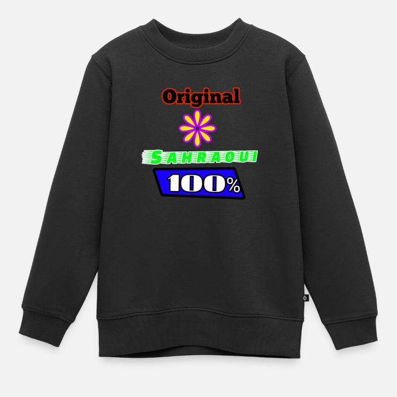 Sahraoui 100x100 - Kinder Premium Organic Sweatshirt - Schwarz