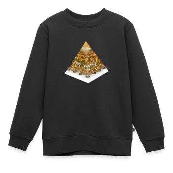 Toth Pyramide - Kinder Premium Organic Sweatshirt - Schwarz - Vorne - AI Model Kid Female (0cm)