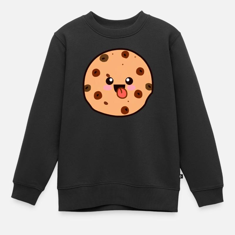 Cookie kawaii langue - Sweat Premium enfant bio - noir