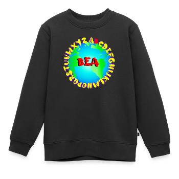 ABC BEA - Kinder Premium Organic Sweatshirt - Schwarz - Vorne - AI Model Kid Female (0cm)