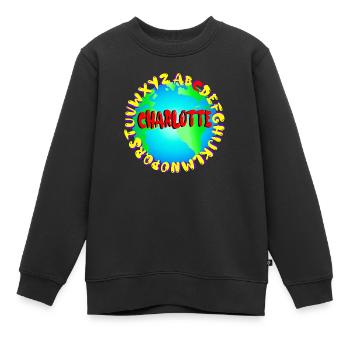 ABC CHARLOTTE - Kinder Premium Organic Sweatshirt - Schwarz - Vorne - AI Model Kid Female (0cm)