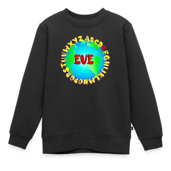 ABC EVE - Kinder Premium Organic Sweatshirt - Schwarz - Vorne - AI Model Kid Female (0cm)
