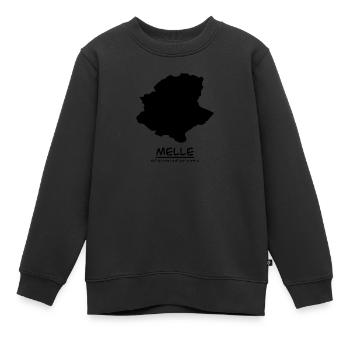 Melle Umriss und Koordinaten - Kinder Premium Organic Sweatshirt - Schwarz - Vorne - AI Model Kid Female (0cm)