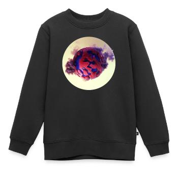 Purple Earth - Kinder Premium Organic Sweatshirt - Schwarz - Vorne - AI Model Kid Female (0cm)