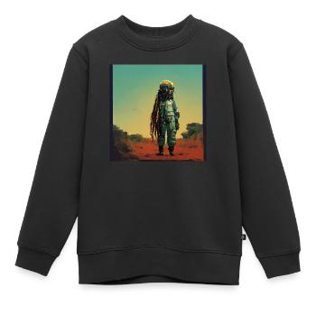 Rasta-astronaut - Kinder Premium Organic Sweatshirt - Schwarz - Vorne - AI Model Kid Female (0cm)